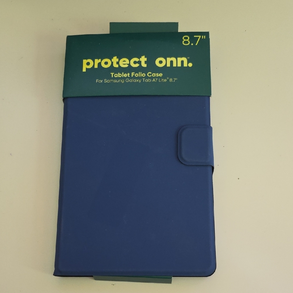onn. Tablet Folio Case for Samsung Galaxy Tab A7 Lite 8.7" - Blue